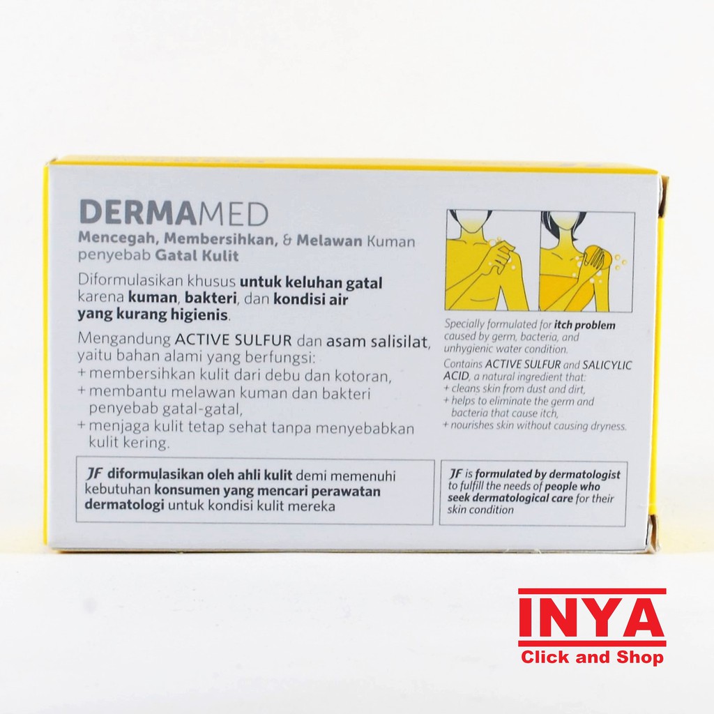 Sabun Batang JF SULFUR DERMAMED 90gr Facial Soap Bar Formulated by Dermatologist