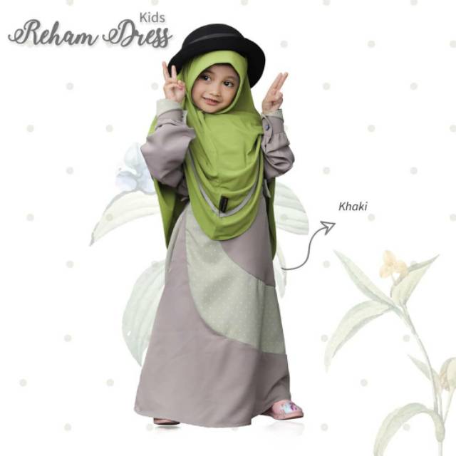 Gamis anak dress reham Mouza