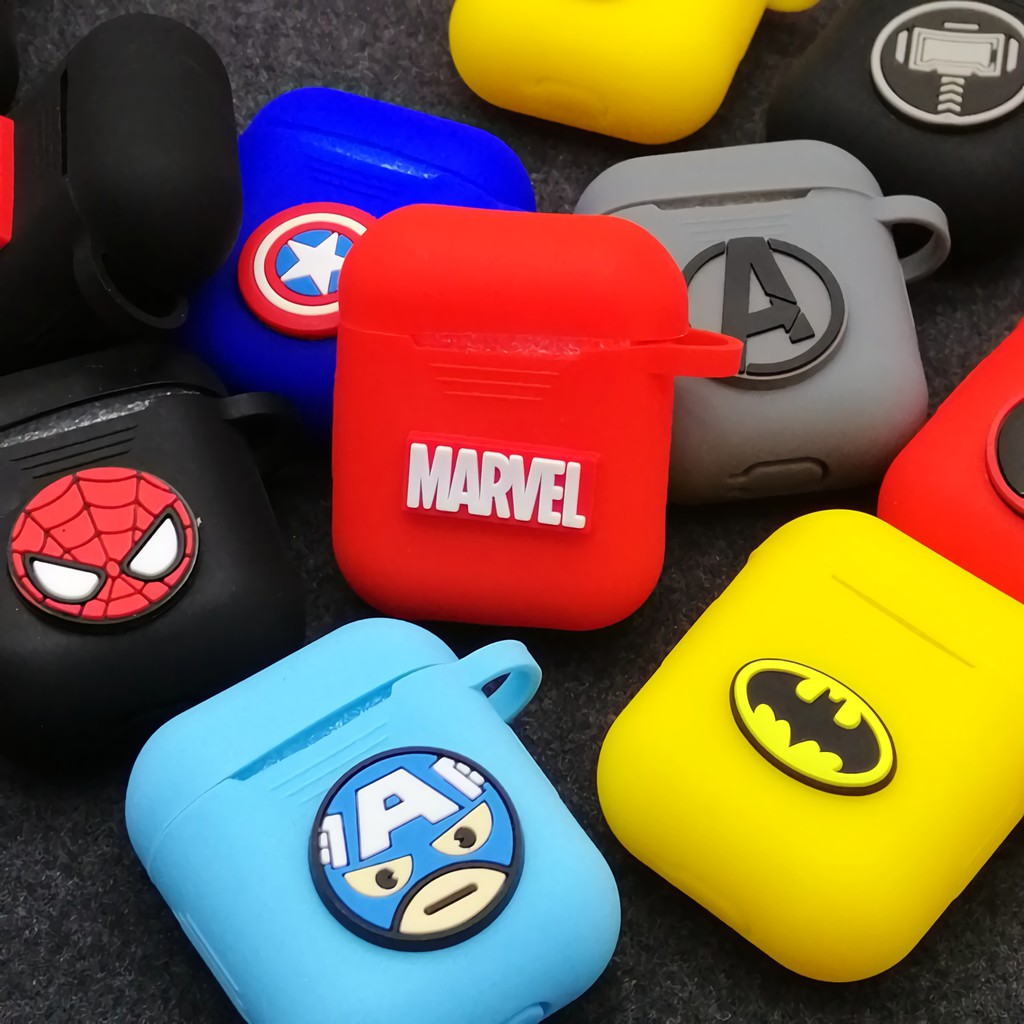 [HANYA SOFT CASE] Airpods Case 1/2 Marvel Superhero Spiderman Deadpool Batman Iron Man Inpods 12