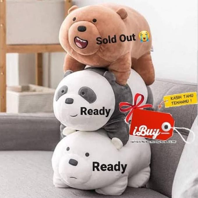 we bare bears stuffed toy miniso price