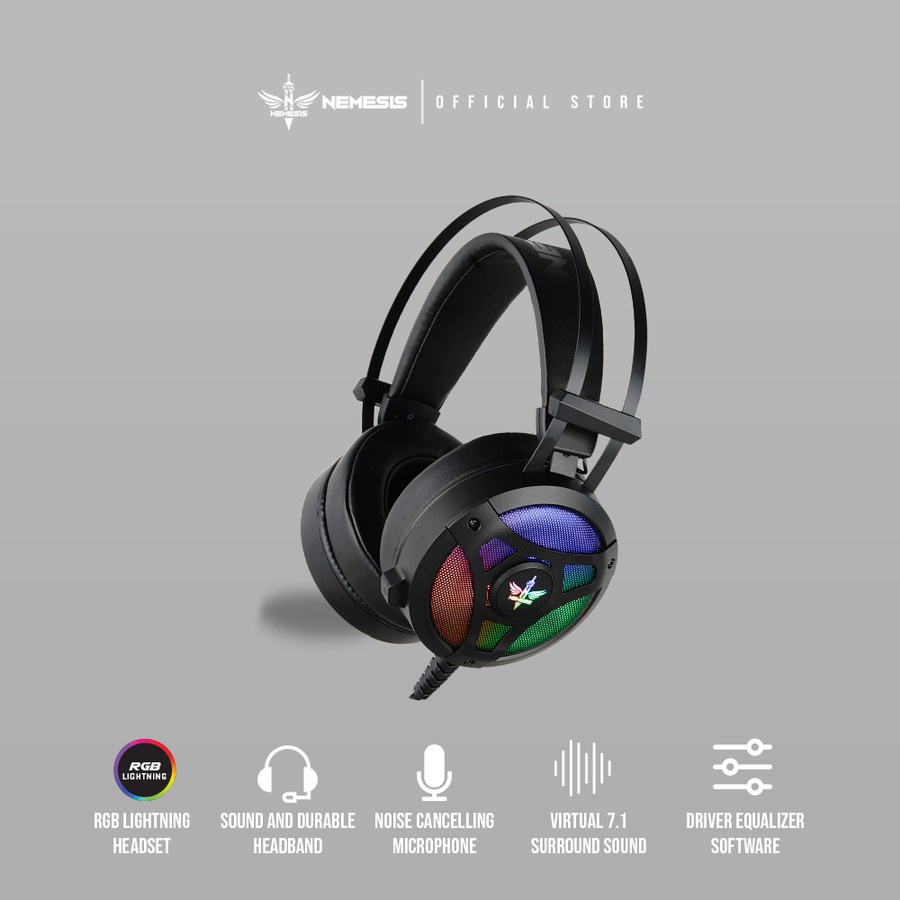 Headset Gaming NYK HS-E7 KRATOS RGB 7.1 Surround Sound