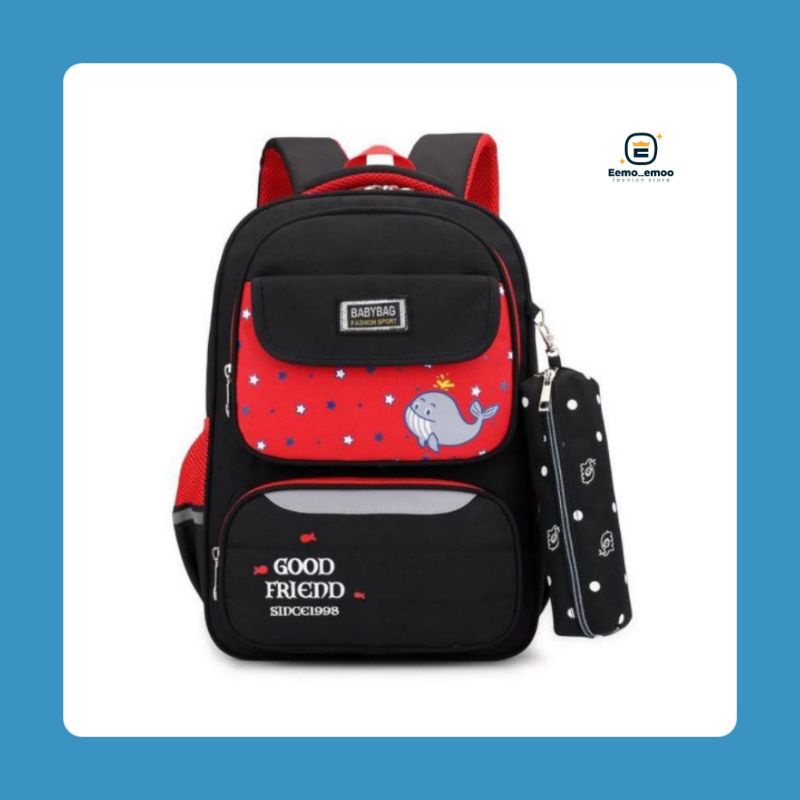 TAS RANSEL PRIA PAUS RANSEL BACKPACK KOREA FASHION RANSEL ANAK WANITA SEKOLAH EMOEMO