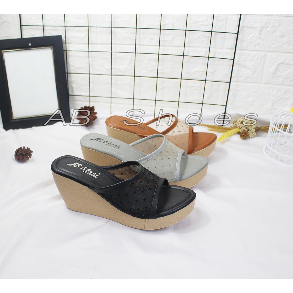 Sandal Wanita Wedges Kokop Jala