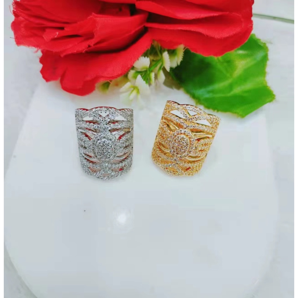 Cincin Xuping Mata Full Lapis Emas Perhiasan Fashion F30