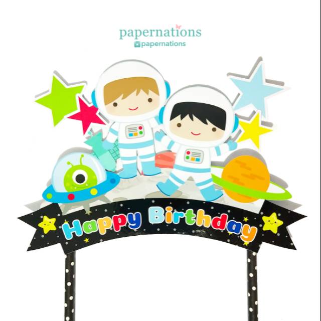 Outer Space Cake Topper / Cake Topper Astronaut / Cake Topper Outer Space / Topper Astronaut