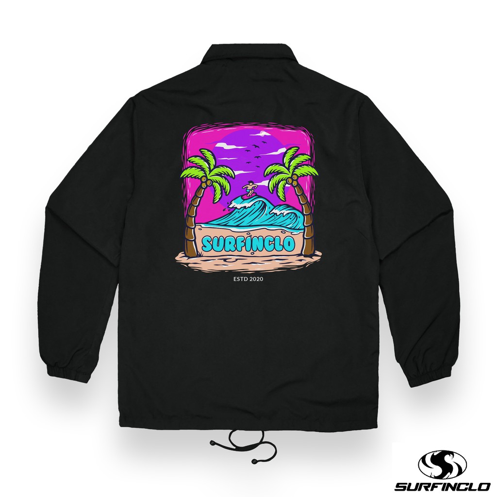 SURFINCLO Coach Jacket Wind Breaker Surf &amp; Beach Edition