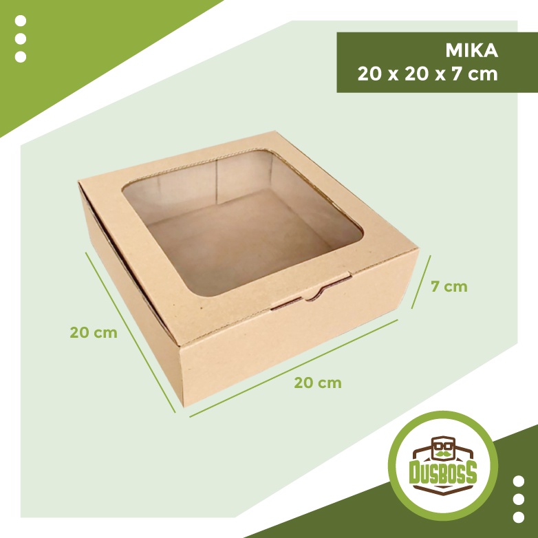 

BOX MIKA 20x20x7 kardus die cut, untuk kue hampers gift box MIKA MIKA MIKA