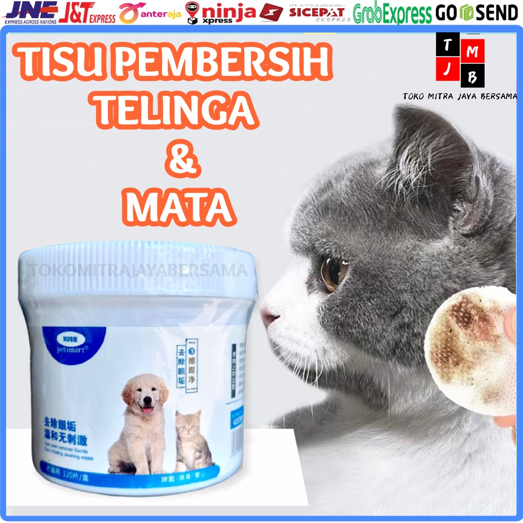 Pembersih Mata Telinga Kuping Tisu Tissu Basah Hewan Anjing Kucing Kkelinci Ear Eye Wipes