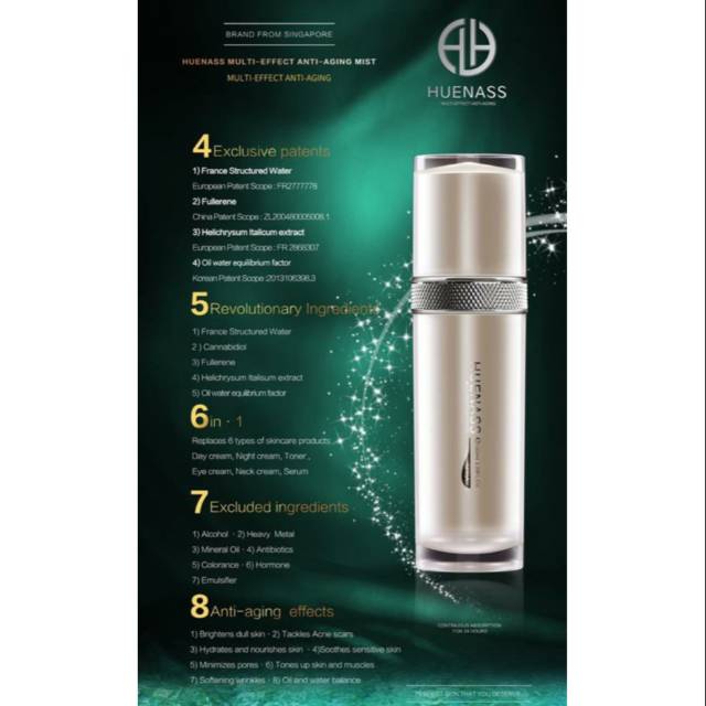 HUENASS HENASHI BPOM promo anti aging spray