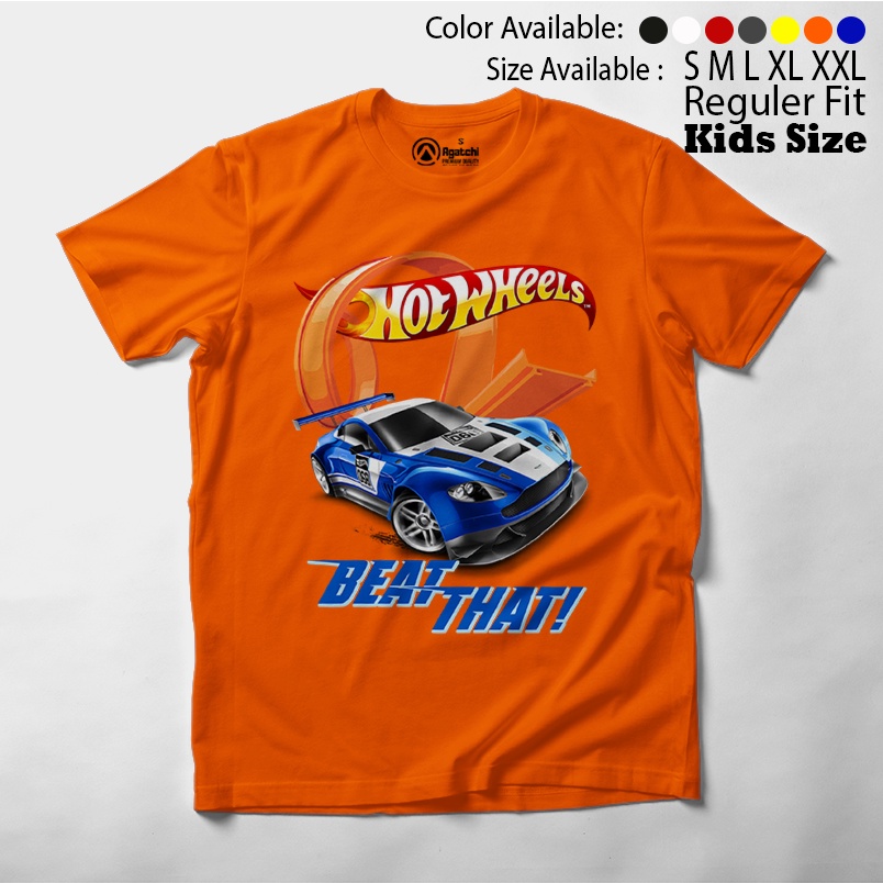 Baju Kaos Atasan Anak Laki - Laki Agatchi Motif Hotwheels