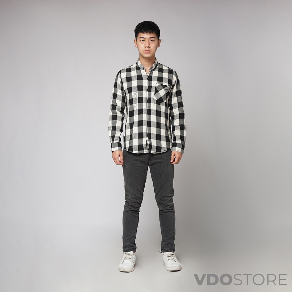 KEMEJA FLANEL PRIA 08 CLASSIC PANDA - M L XL - KEMEJA LENGAN PANJANG VDOSTORE DEWASA BAJU FLANNEL TANGAN PANJANG HITAM NAVY ABU MOTIF KEMEJA COWOK MURAH DEWASA SANTAI TEBAL KUALITAS IMPORT BAJU CATUR PANEL FANEL