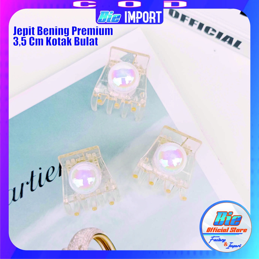 Jepit Rambut Korea Transparan Premium Warna Impor