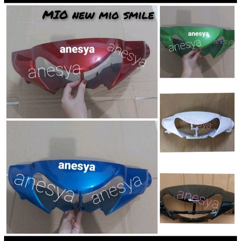 Batok kepala depan mio new mio smile merah hijau biru putih hitam cover batok depan mio new mio smile merah putih hijau hitam biru