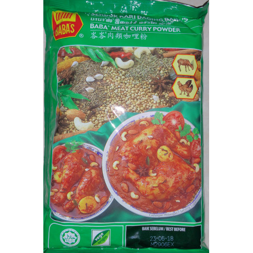 

Ready- Bumbu Kari Daging Babas / Serbuk Baba Meat Curry Powder Malay 250 Gr