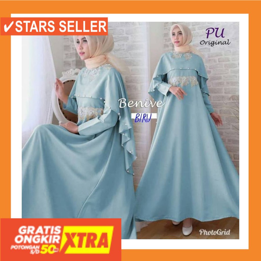 MODEL BARU TERKINI KOREA PANJANG PENDEK HALUS MURAH LEBARAN / "Baju Busana Muslim Wanita Gamis