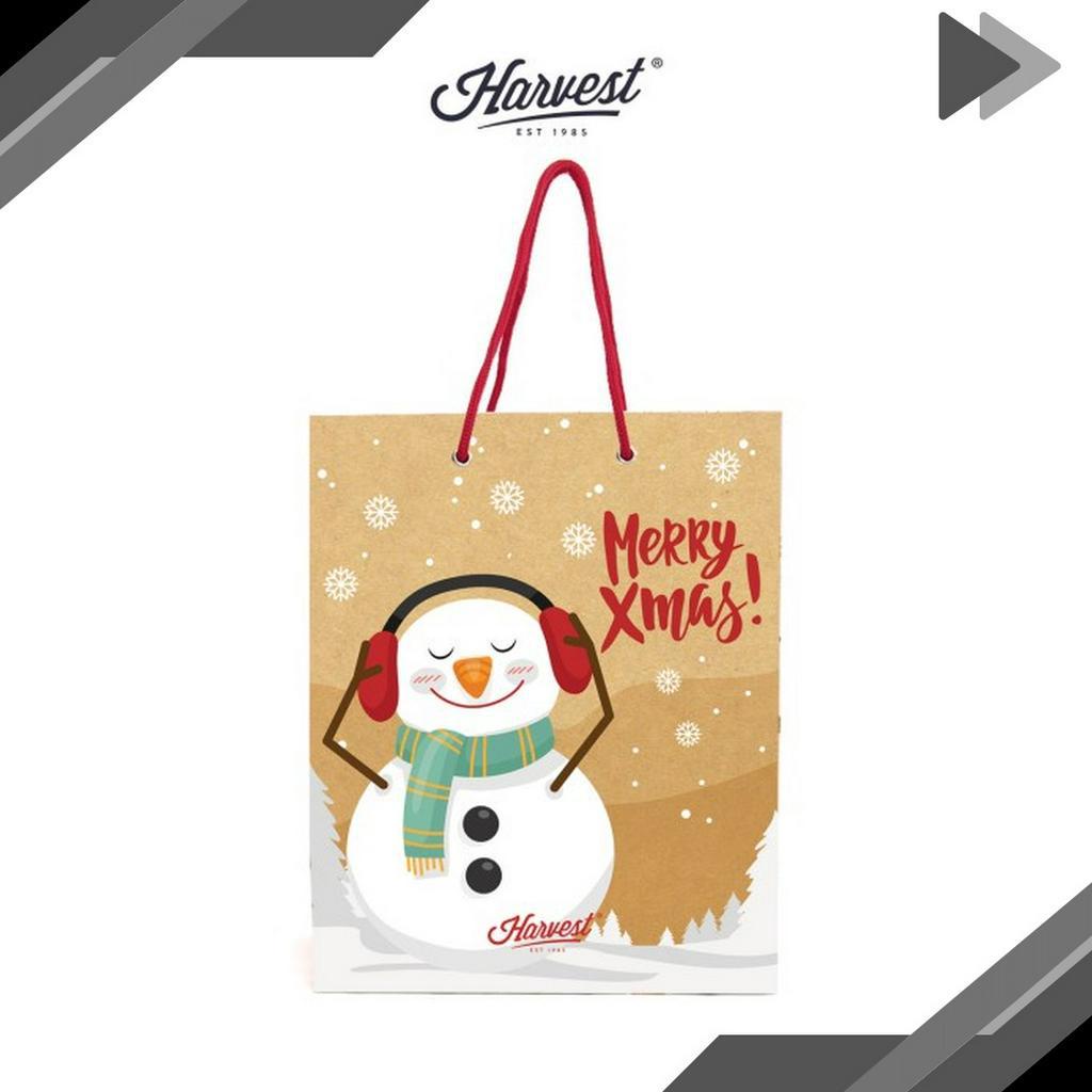 

DIJAMIN BARU Paper Bag Natal Christmas Harvest Merry Xmas M Snowman