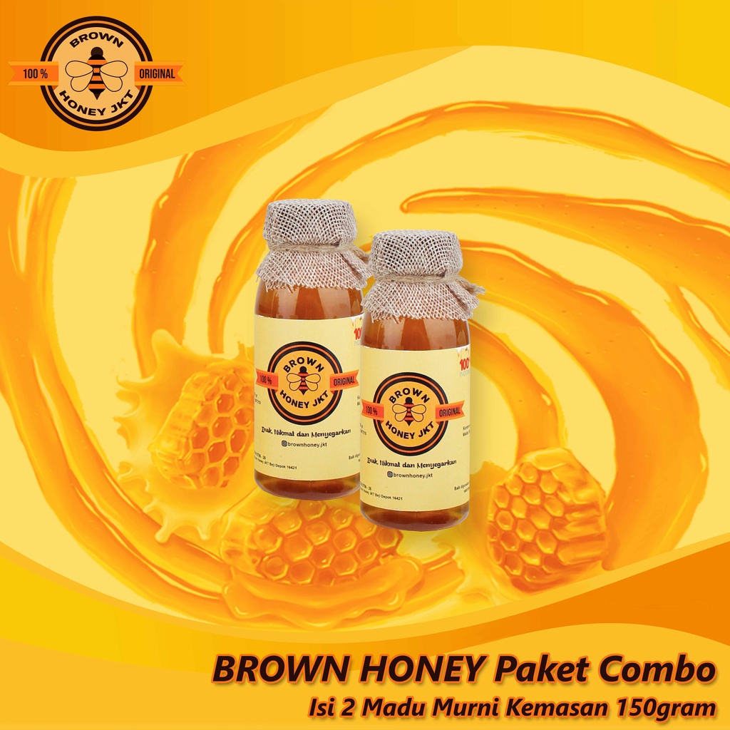 

Brown Honey Paket Combo 150gram Madu Murni Asli 100% ORIGINAL