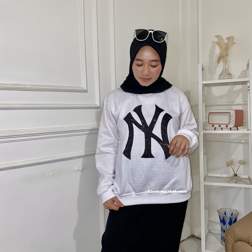 NY BIG LOGO SWEATER CRAWNECK || SWEATER BASIC NEW ART