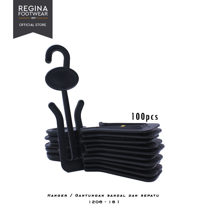Hanger Gantungan Sandal untuk Display Toko 1206-18 I isi 100 Pcs - Black