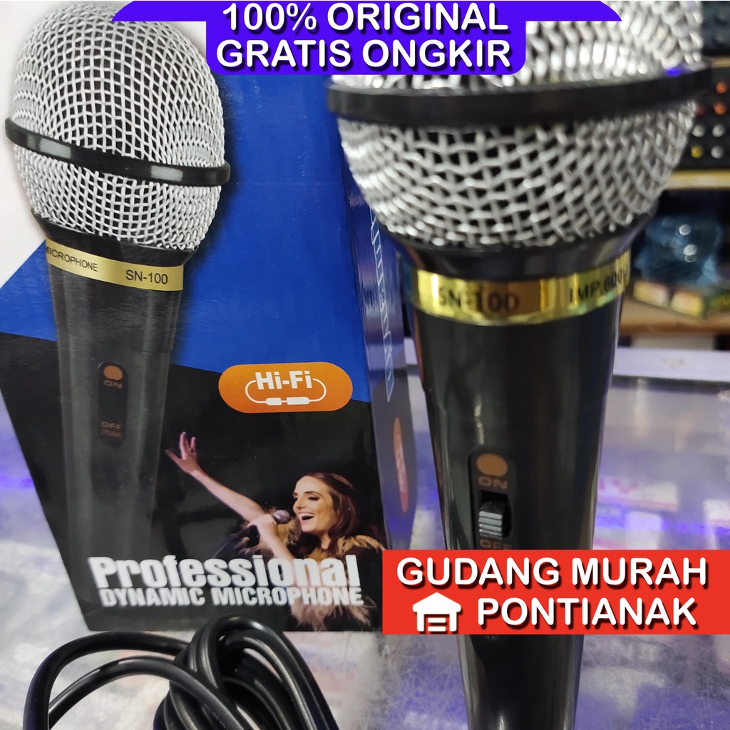 MIC SONY /MICROPHONE SONY /MIC KARAOKE MUSIK/MIC MASJID ACARA PODIUM SN 100