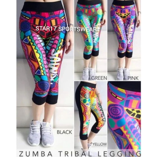 ZUMBA TRIBAL LEGGING- LEGGING SENAM - LEGGING ZUMBA - LEGGING AEROBIC - LEGGING YOGA - BAJU SENAM - 