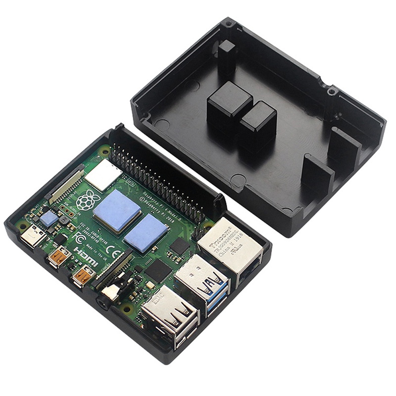 {LUCKID}For GeeekPi Raspberry Pi 4 CNC Aluminum Case with Fan Heatsinks for Pi 4B