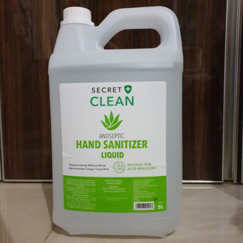 Secret Clean Hand Sanitizer Liquid 5 liter (PALEMBANG BISA GRAB/GOJEK)