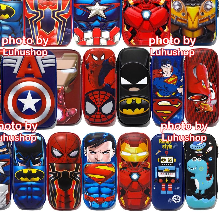 

Limited - Tempat Kotak Pouch Pensil Pen Cowo 0054 Superhero Spiderman Ironman Pencil Case 한