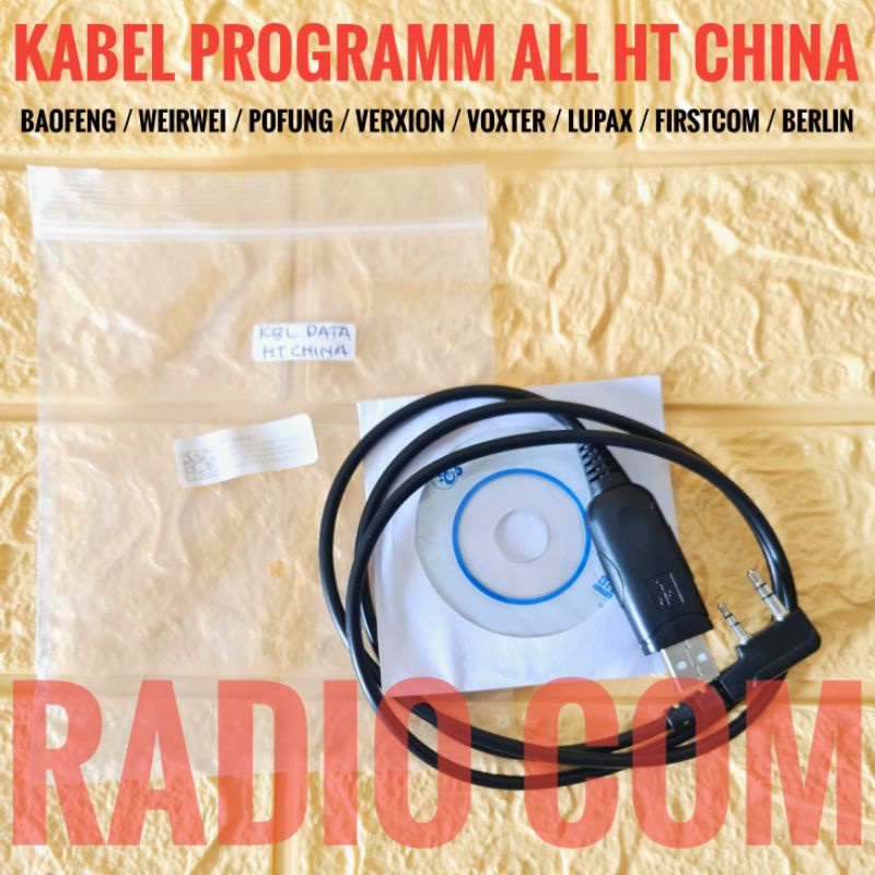 KABEL PROGRAM HT WEIRWEI KENWOOD BAOFENG VOXTER / KABEL DATA HT WEIRWEI KENWOOD BERLIN VERXION