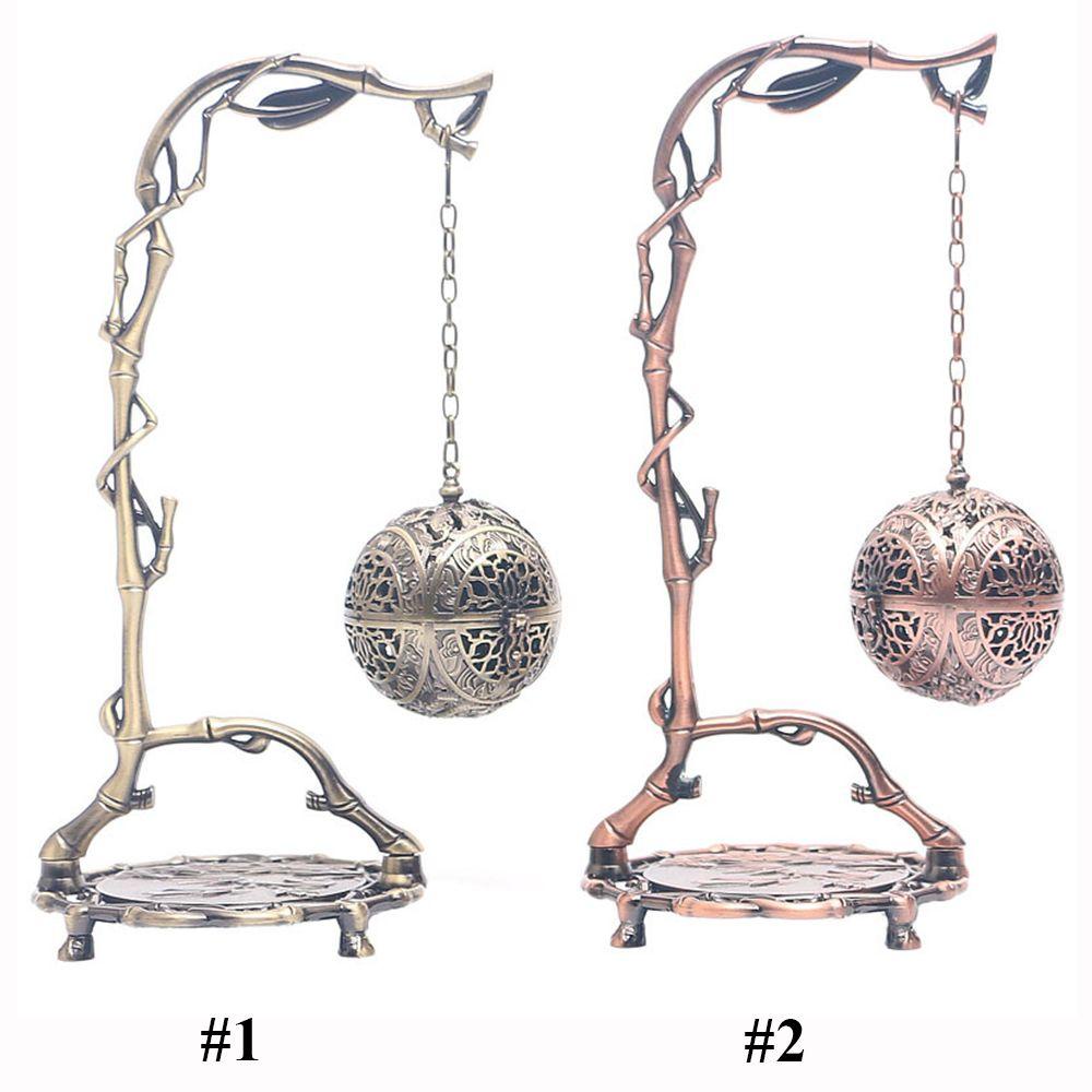 Solighter Tempat Dupa Retro Meditasi Arus Balik Logam Incense Burner