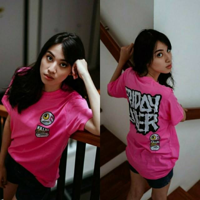 Kaos distro pria frdy kllr pink fanta