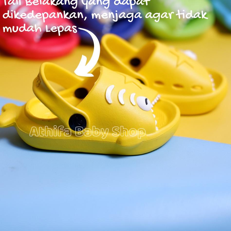 ➷ Sepatu Sandal Anak Laki Perempuan Baby Shark Hiu Paus Usia 6 7 8 9 10 11 Bulan 1 2 3 Tahun Size 20