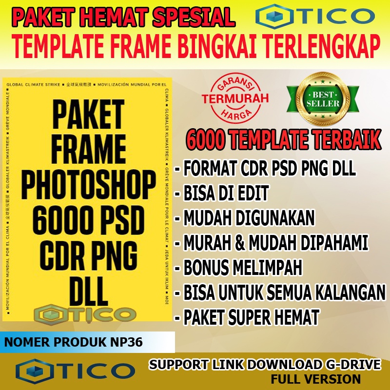 Paket Template Frame Photoshop Desain Design 6000 File PSD CDR PNG Usaha Percetakan Multimedia Termurah Terlaris NP36