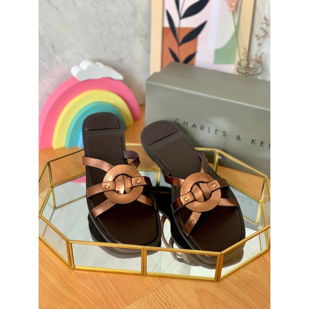 [7.7 Boombastis Sale⚡] - CLEARANCE SALE! SANDALS WANITA CKS429 CK FLAT SANDALS PREMIUM IMPORT
