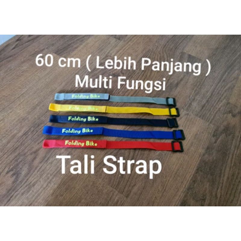 Tali pengikat 60 cm multi fungsi velcro. strap ikat sepeda velcrow folding bike tali sepeda