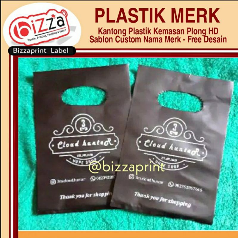 Jual Plastik Merk Plastik Plong Hd Packing Produk Sablon Custom Nama Shopee Indonesia 0345