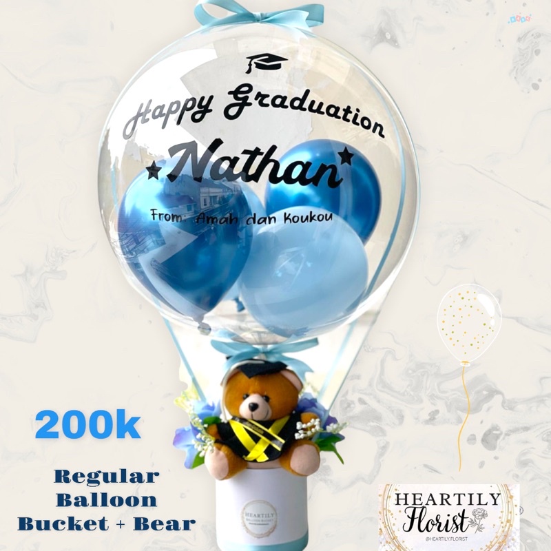 [READY JAKARTA 1HARI JADI] Buket Balon Balloon Bucket Balon Wisuda Snack Balloon Bucket Bunga Snack