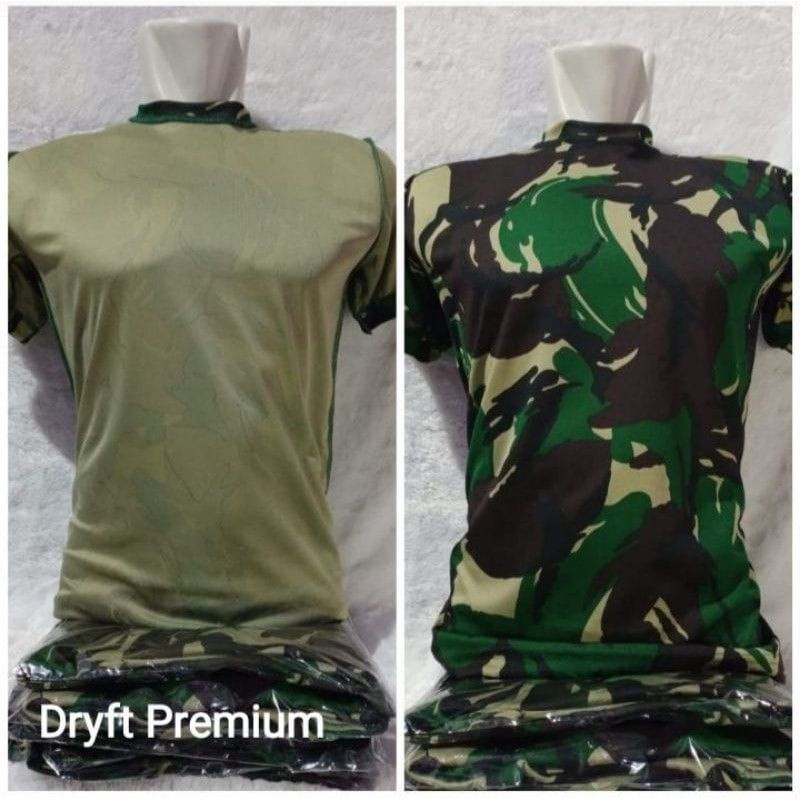 kaos loreng lengan pendek dryfit