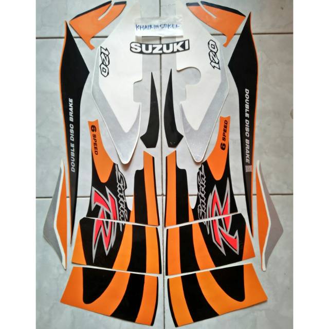 Striping satria lumba orange hitam 2002 02