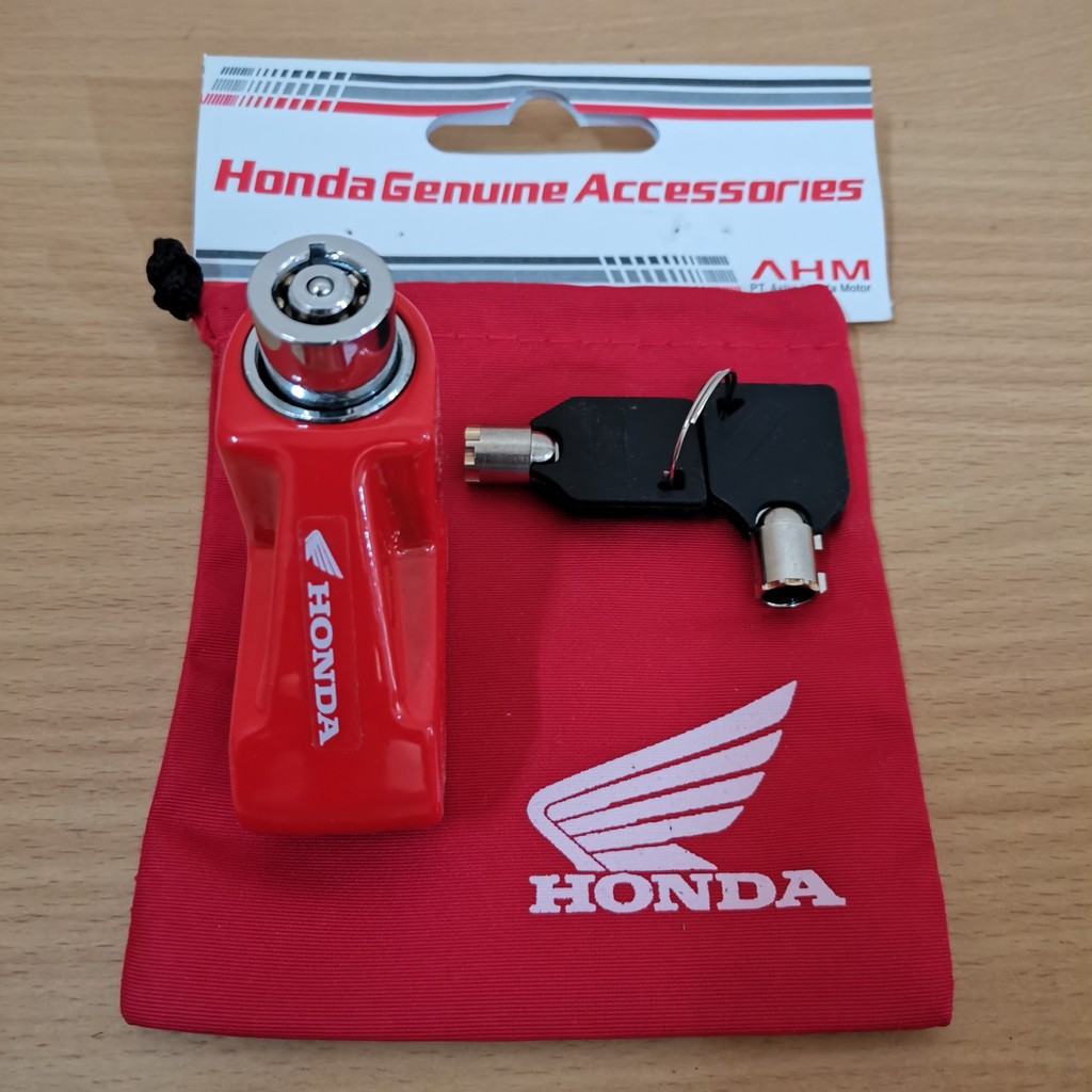 Gembok Cakram Motor Honda Original Kunci Rem Disc Lock Motor Asli AHM Pengaman Anti Maling