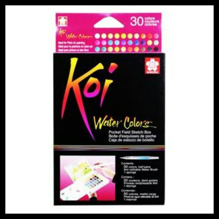 

STOK BARU SAKURA KOI WATER COLOR 30 COLORS / CAT AIR / WATERCOLOR PERALATAN MELUKIS MURAH