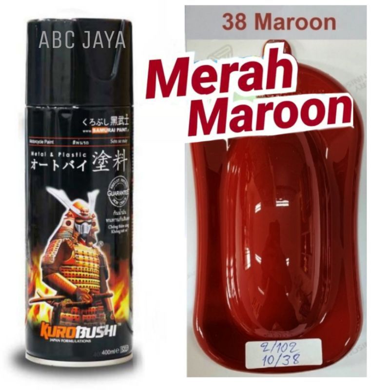 Pilok Pylox Cat Semprot Samurai Maroon 38 Maron Merah Marun 400ml Mengkilap Paint Mobil Motor Sepeda