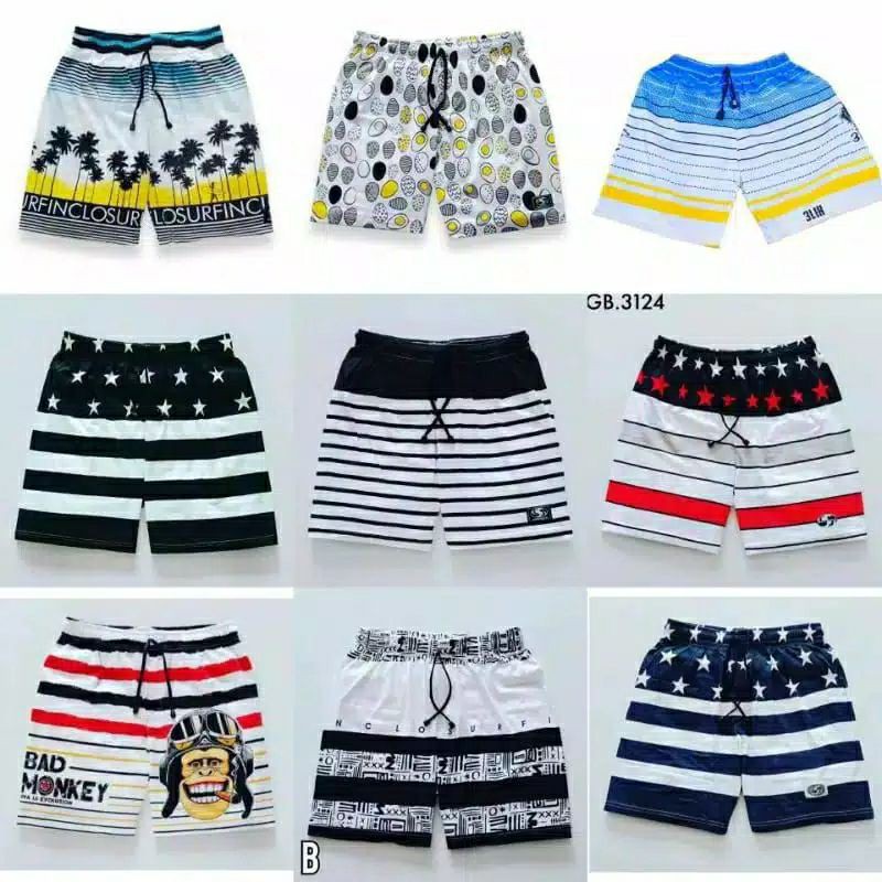 Celana Pendek Pria Surfing Distro Premium Renang Pantai Santai Kolor
