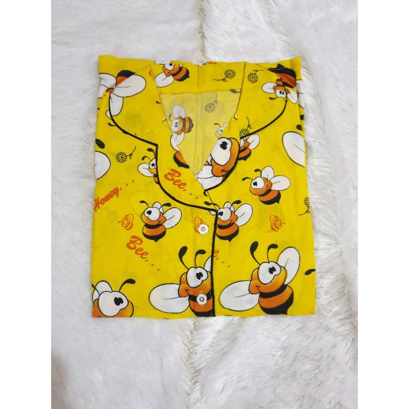 Baju Tidur Piyama Wanita/Cewek Pajamas Dewasa Katun Karakter Pp Bee Lebah