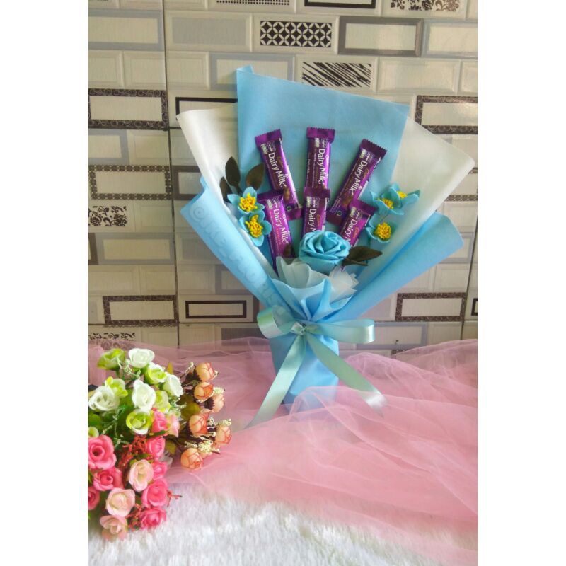 Buket Coklat Dairymilk/Coklat Dairymilk 6/Buket hadiah wisuda/Buket Coklat Dairymilk murah/Dairymilk