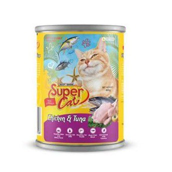 SuperCat kaleng 400 gram All Varian / Makanan Kucing Basah Kaleng / Wet food