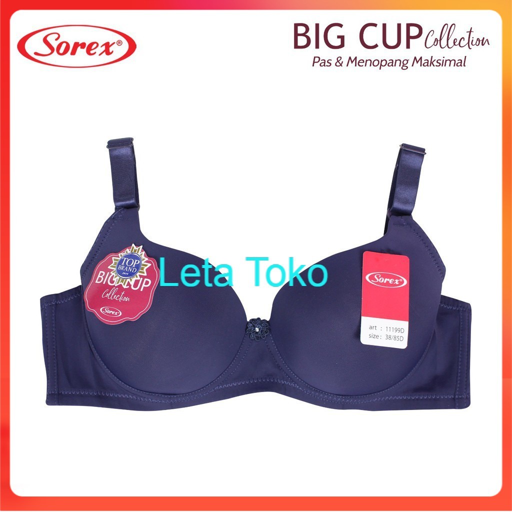 BRA Wanita Kawat Original Sorex Big Cup BH Jumbo Cup Besar Polos Kait 3 Premium 11199 Murah Leta_Tok