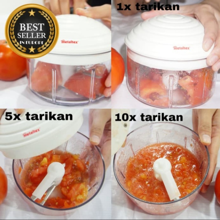 Chopper Tarik Rotomac Metaltex Food Chopper Food Blender Tarik Tangan Manual Penghalus Bumbu Buah Pencacah Sayur