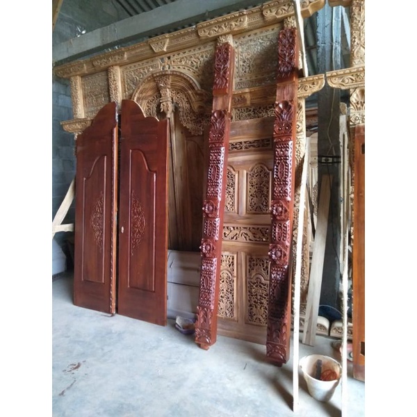 Kusen pintu gebyok 1 set pintu gebyok utama