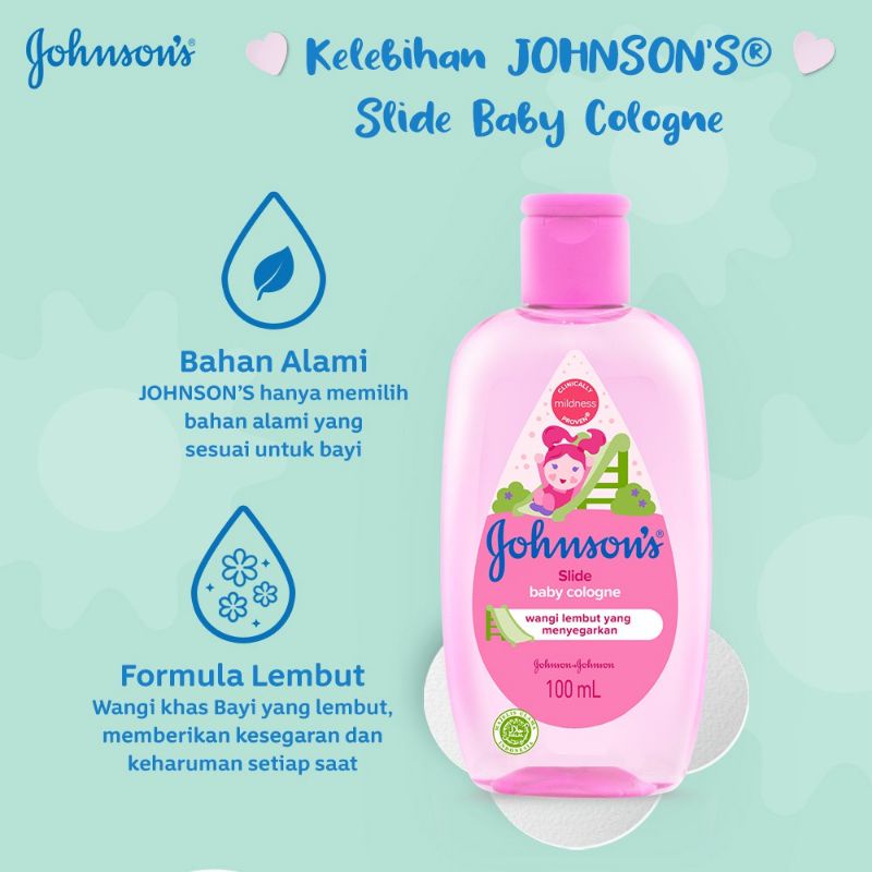 JOHNSON'S Slide Baby Cologne - Johnsons Minyak Wangi Bayi 100ml JOHNSON Parfum Bayi 100ml